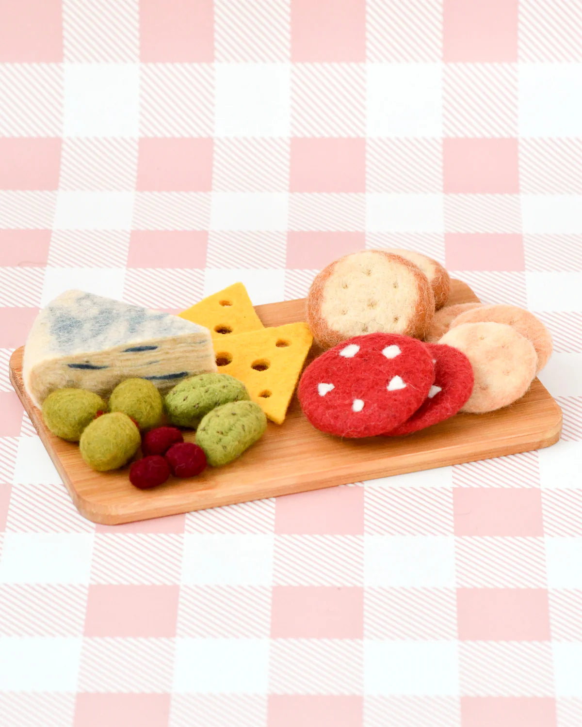 Premium Charcuterie & Cheese Platter Felt Play Food Set - 24-Piece Pretend Play Kitchen Accessories for Kids, Montessori Learning Toys - Perfect for Tea Parties, Picnics & Imaginative Play