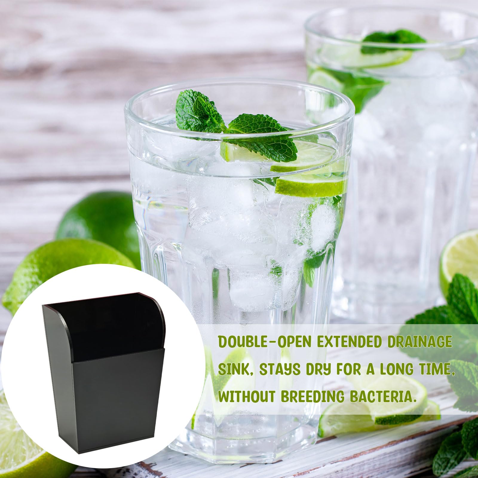2 Pack Black Ice Scoop Holder for Countertop Ice Makers - Durable & Stylish Scoop Organizer for Kitchen, Bar, RV, and Restaurant Use