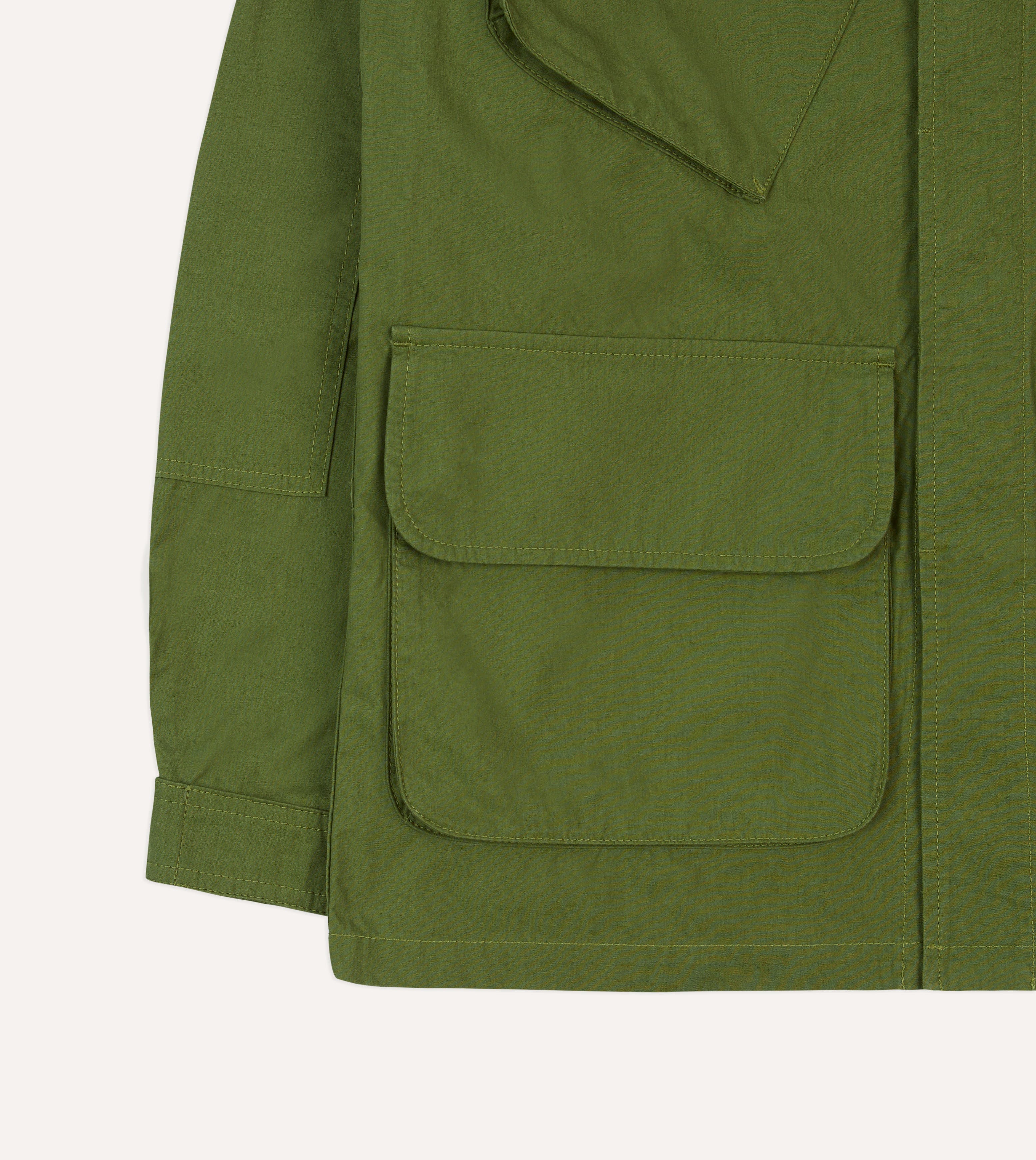 Premium Olive Cotton Jungle Jacket for Men & Women - Lightweight Outdoor Adventure Jacket for Hiking, Camping & Travel