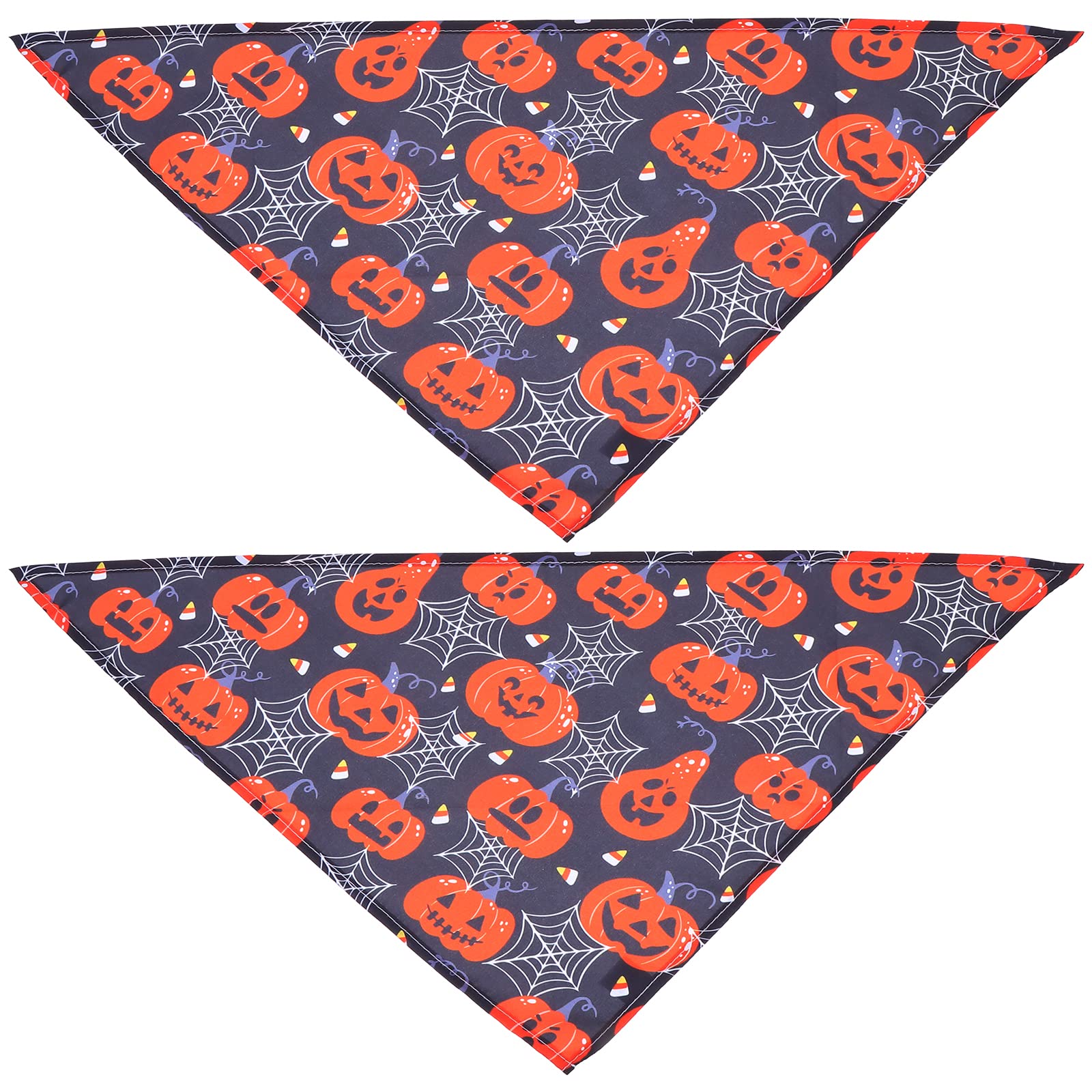 2 Pack Halloween Dog Bandana Bibs - Washable Dog Drool Towel & Pet Kerchief for Halloween Costume - Perfect for Pet Parties, Trick or Treat, and Photo Shoots