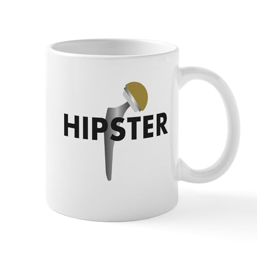 White - Hipster Hip Replacement Mug Mugs