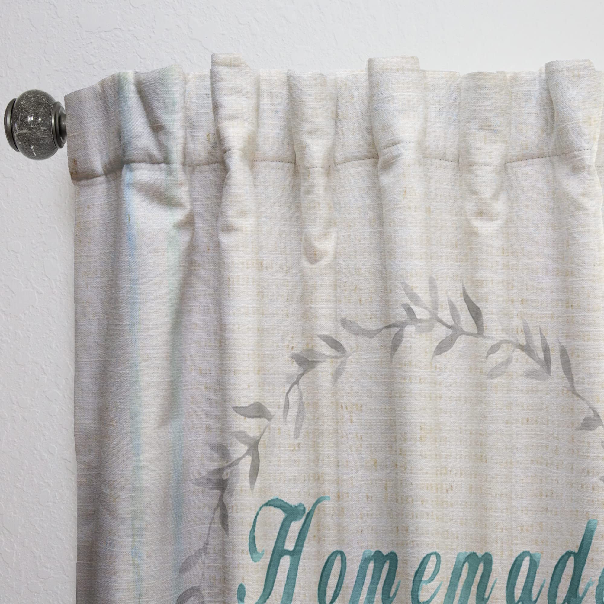 Farmhouse Floral Blackout Curtains - Thermal Insulated Single Panel 52x108 - Bedroom & Living Room Window Drapes for Home Decor | Perfect for Cozy Farmhouse Style & Light Control
