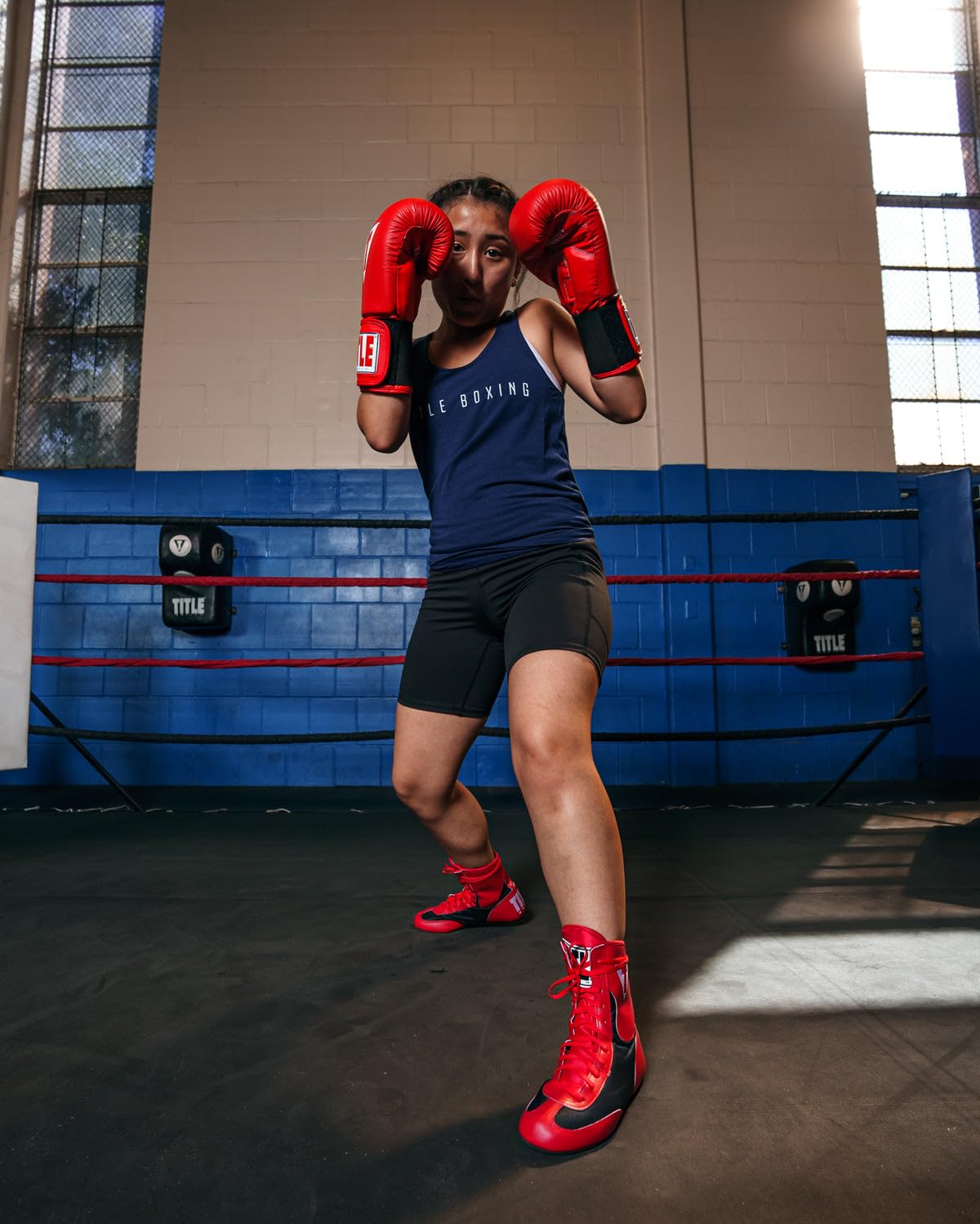 Title Boxing Speed-Flex Encore Mid-Top Boxing Shoes for Men & Women - Premium MMA, Kickboxing & Training Footwear - Lightweight & Breathable for Gym, Ring & Martial Arts Practice