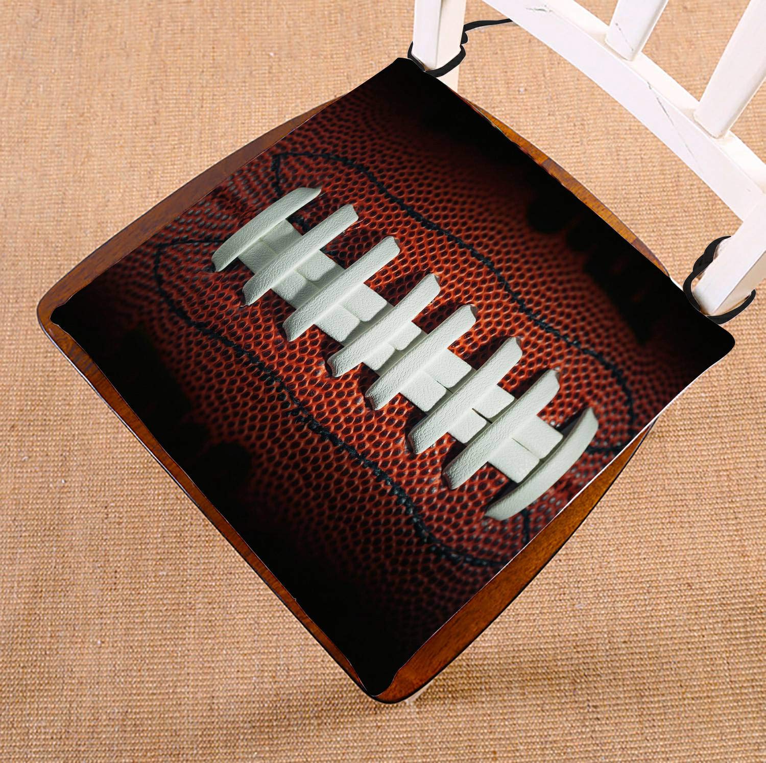 ECZJNT American Football Laces Bed Runner - 20x95 Inch Football Themed Bed Scarf for Sports Decor, Football Game Day Bedding Accessory - Perfect for Game Day Parties, Sports Themed Bedrooms, and Football Fan Home Decor