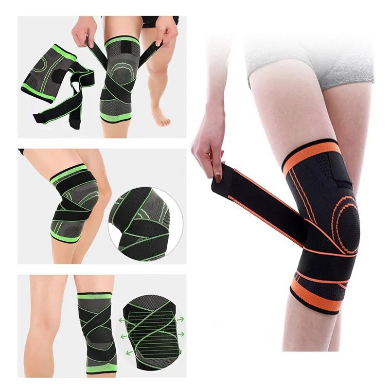 Best Compression Knee Brace for Pain Relief & Support - Adjustable & Breathable for Running, Sports & Arthritis - Men & Women (Black, Medium)