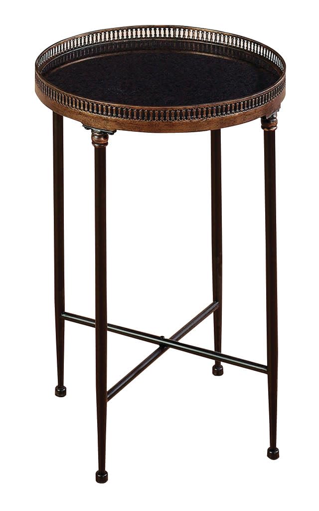 Deco 79 Modern Black Metal Side Table with Tray Top - 18