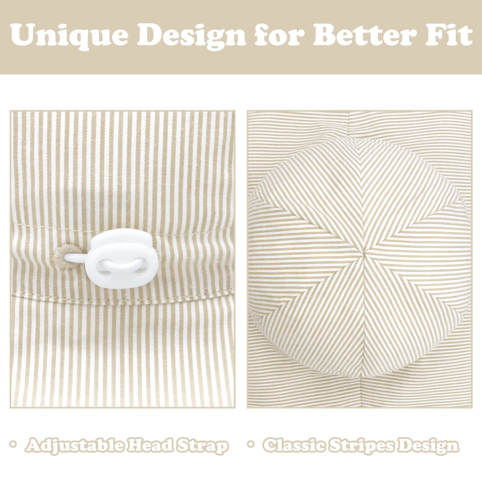 UPF 50+ Baby Sun Hat for Boys & Girls - Wide Brim Cotton Beach Hat for Infants & Toddlers - Perfect for Outdoor Play, Beach Trips and Summer Protection