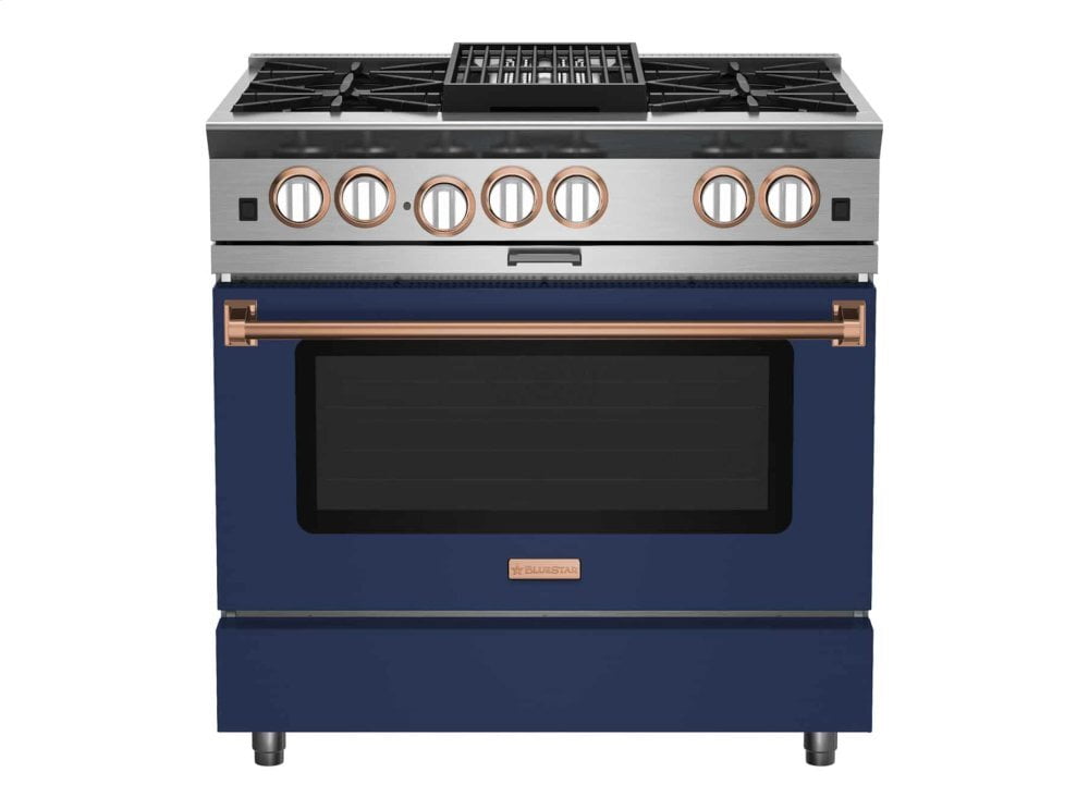 Bluestar BSP366B 36-Inch Platinum Series Gas Range - Professional 6 Burner Stove with Convection Oven for Home Chefs & Serious Cooks (Perfect for Large Kitchens & Entertaining)