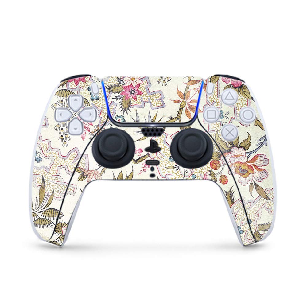 MightySkins Glossy Glitter Gaming Skin for PS5 / Playstation 5 Controller - Floral Design | Durable High-Gloss Finish | Easy to Apply & Remove | Made in USA | Perfect for Gaming, Customization & Protection