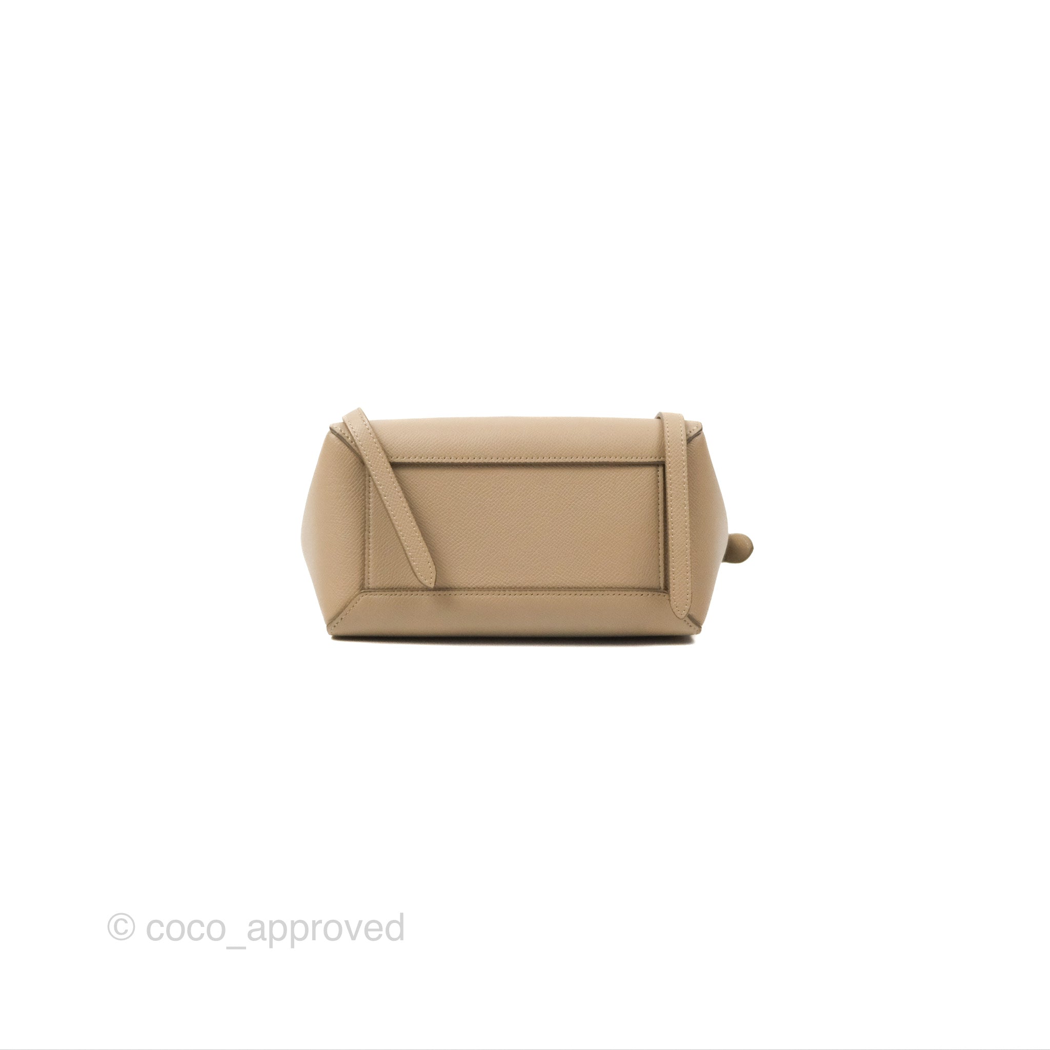 Celine Nano Belt Bag in Light Taupe Grained Calfskin with Gold Hardware - Perfect for Everyday Use, Work & Travel