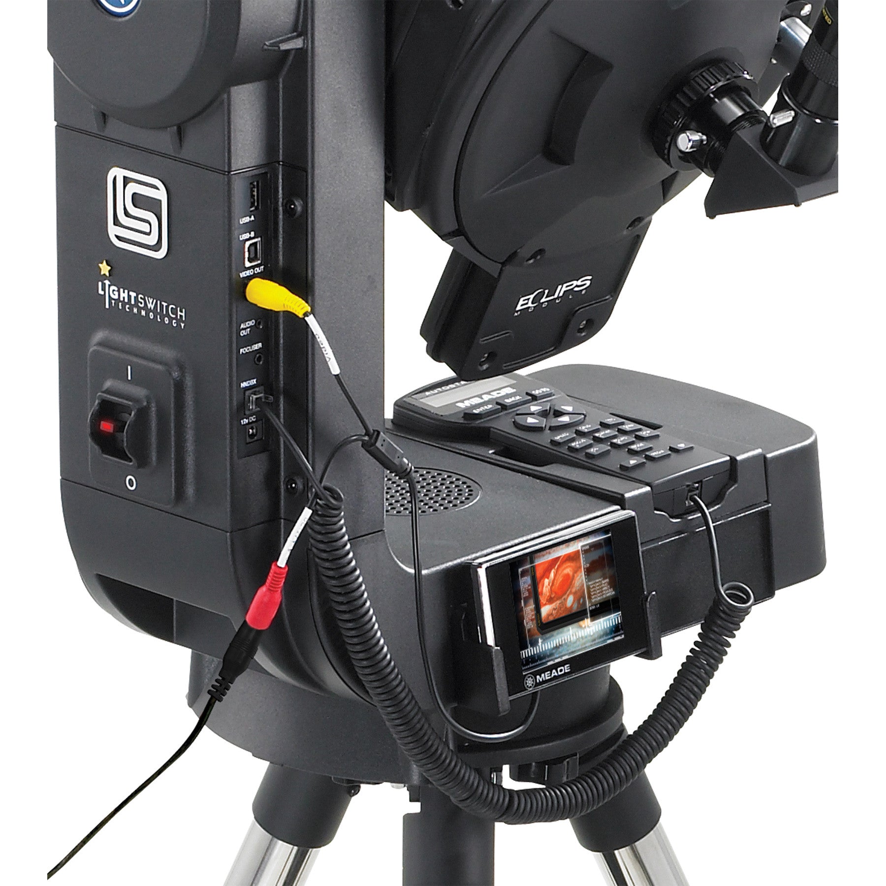 Meade 07700 Color LCD Video Monitor for LightSwitch Telescopes - High-Resolution Astronomy Display for Stargazing & Astrophotography