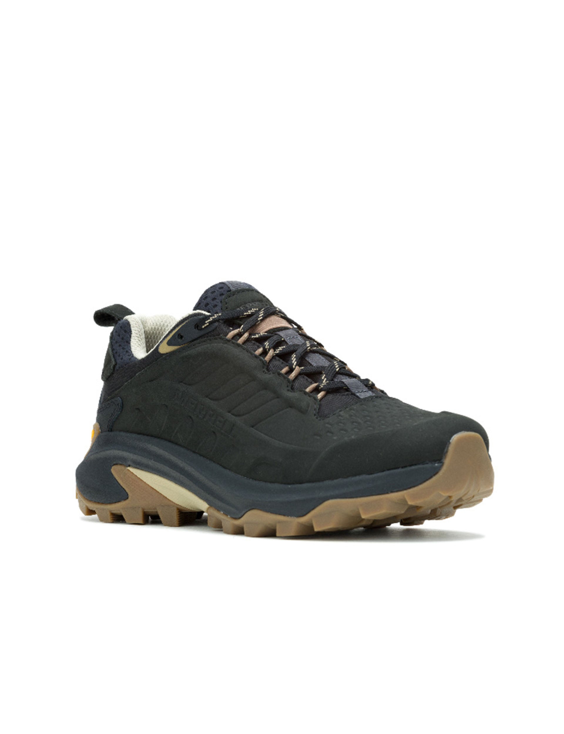 Moab Speed 2 Leather Waterproof Hiking Boots for Men - Black | All-Terrain Outdoor Adventure Footwear for Trekking & Backpacking