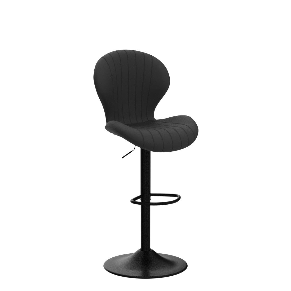 2 Pack Modern Swivel Bar Stools - Counter Height Bar Chairs with High Backrest, Easy 3-5 Minute Assembly for Home Bar, Kitchen Island & Dining Room - Black (Perfect for Entertaining & Small Spaces)