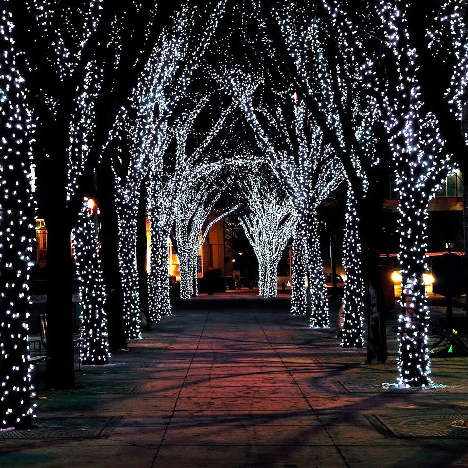 65ft 200 LED Solar String Lights Outdoor Waterproof - Solar Powered Fairy Lights with 8 Lighting Modes for Garden, Patio, Yard, Wedding & Party Decorations (Cool White)