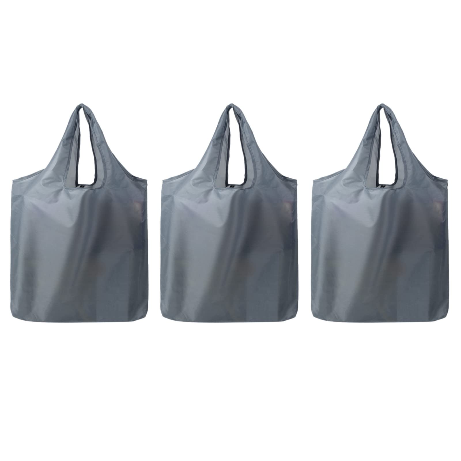 CHENGZI 3-Pack Reusable Grocery Bags - Lightweight Foldable Shopping Tote with Attached Pouch - Washable & Durable Eco-Friendly Bags for Men & Women - Perfect for Groceries, Travel & Beach Trips