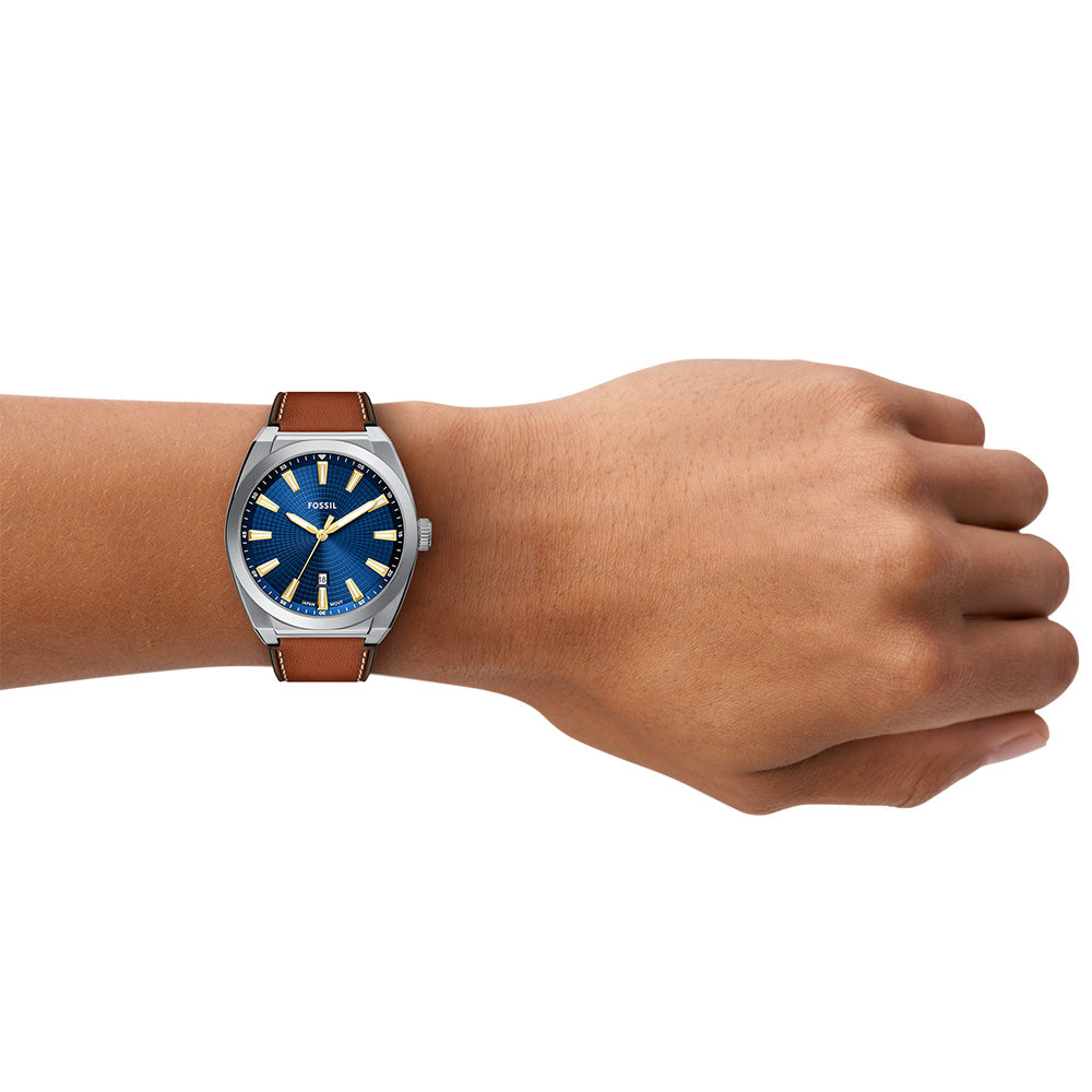 Fossil Everett FS6115 Men's Stainless Steel Chronograph Watch - Water Resistant, Date Display - Perfect for Business, Casual & Formal Wear