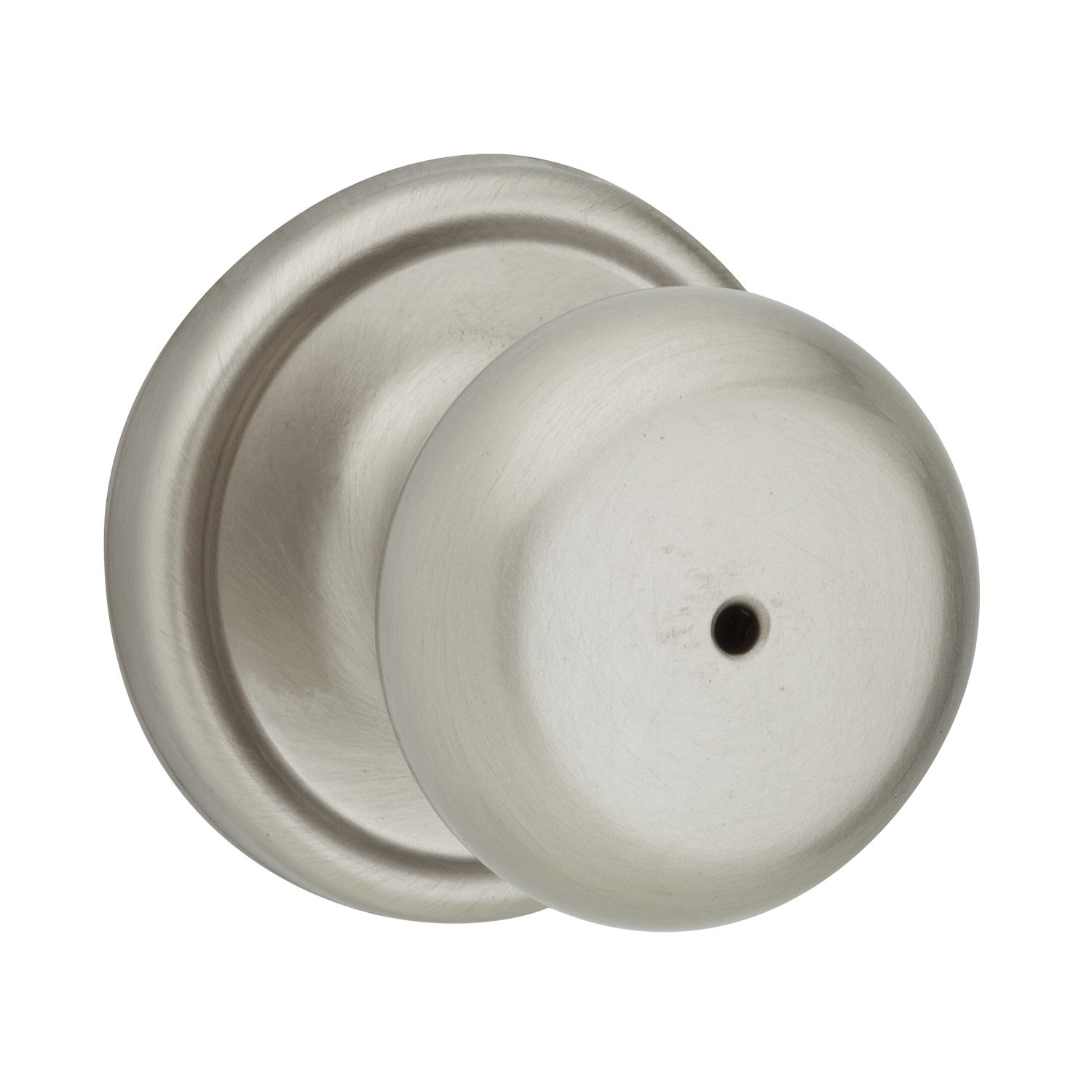 Kwikset Hancock Bedroom & Bathroom Door Knob - Satin Nickel Finish - Elegant & Durable Hardware for Home Interior Doors