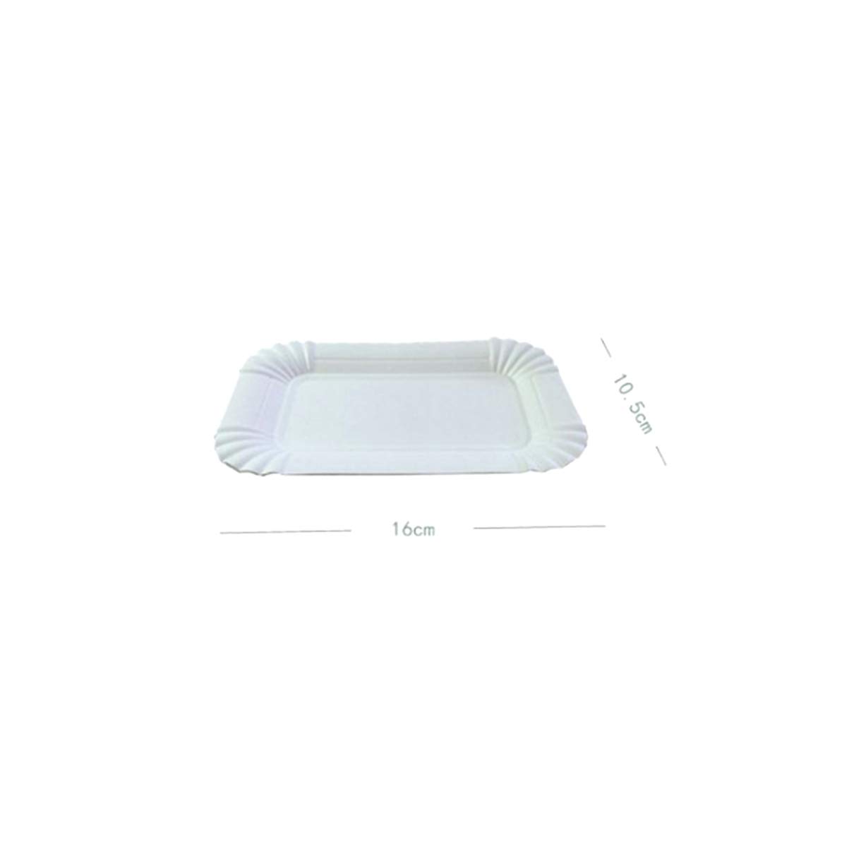 Eco-Friendly White Rectangular Paper Cake Plates - Disposable Party Plates for Birthday, BBQ, Picnic & Fruit Serving | Bulk Paper Food Trays for Events & Gatherings