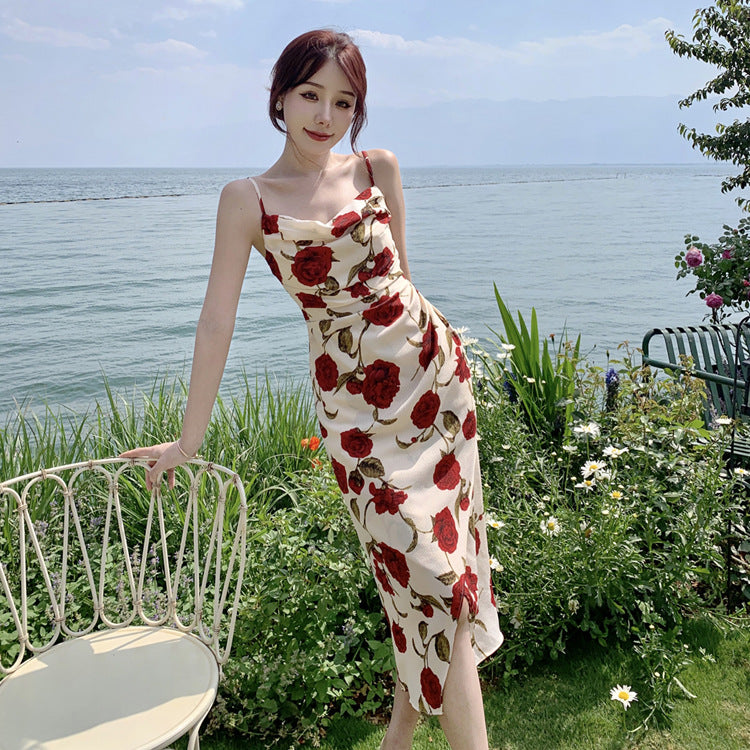 2023 New Sweet Women's Long Dress with Slit - Elegant & Stylish for Parties, Weddings & Evening Events