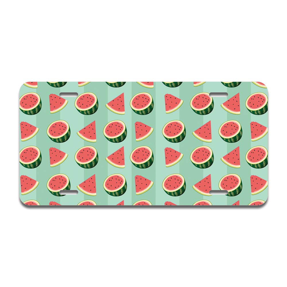 SignMission Watermelon Patch Aluminum License Plate 12