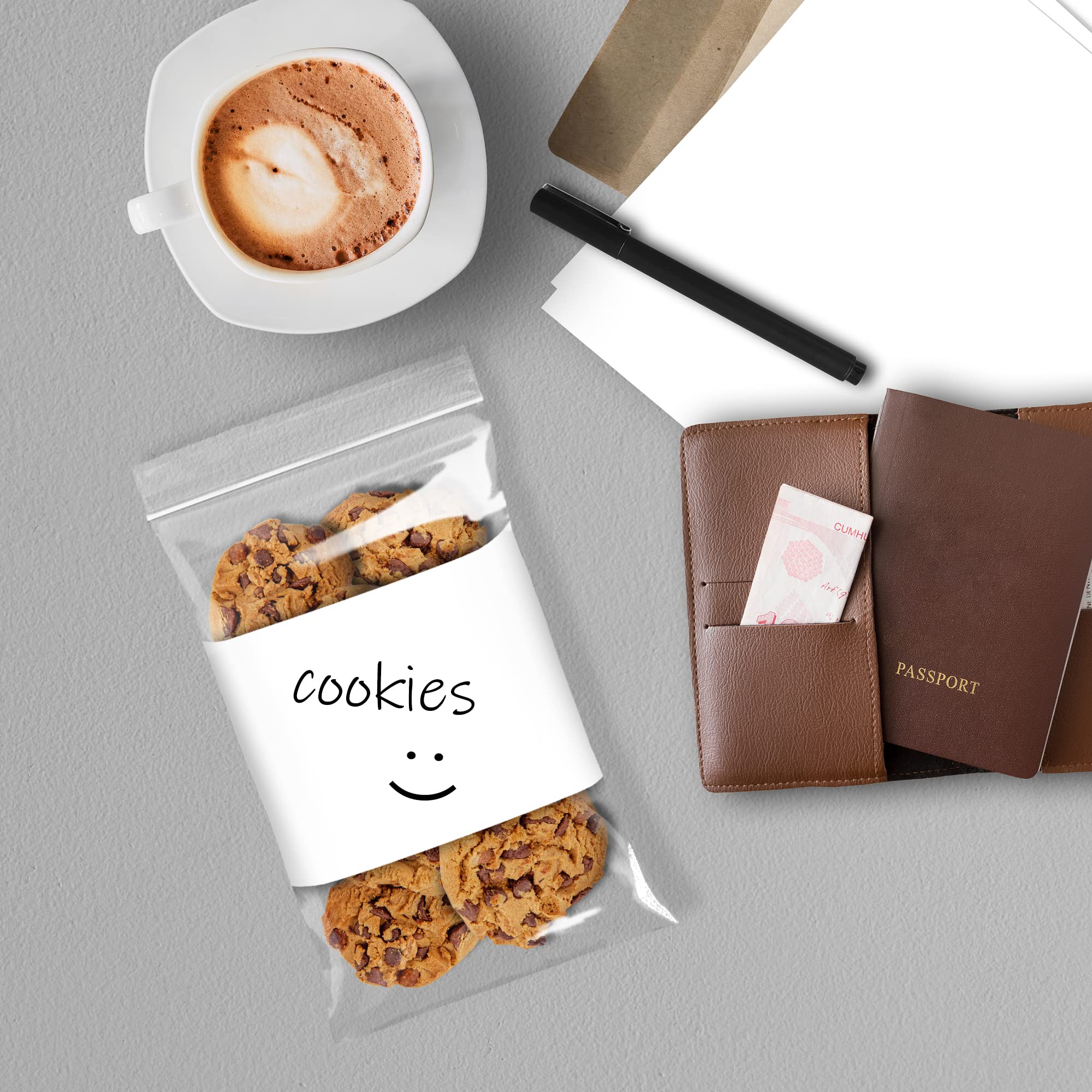 1000 Pack 6x9 Inch White Block Reclosable Zipper Bags | Food Storage Bags with Write-On Panel | Waterproof 6 Mil Clear Plastic Bags for Small Business Packaging | Ideal for Snacks, Crafts, Jewelry & Retail Products