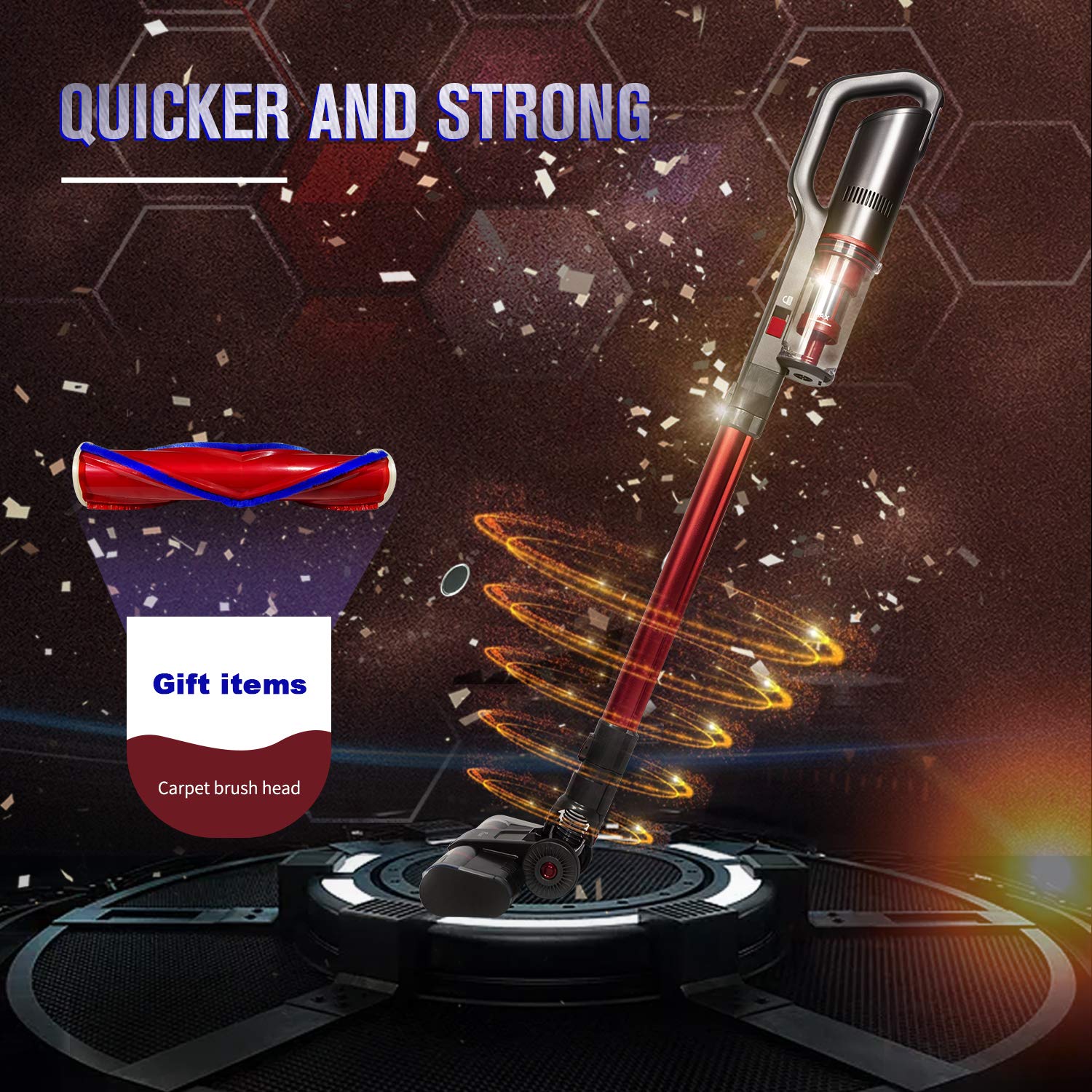 Katharina Shop Cordless Vacuum Cleaner - 20KPa Powerful Suction, 4-in-1 Lightweight Stick & Handheld Vacuum for Hard Floors, Carpets & Pet Hair | Perfect for Home Cleaning, Car Detailing & Pet Owners