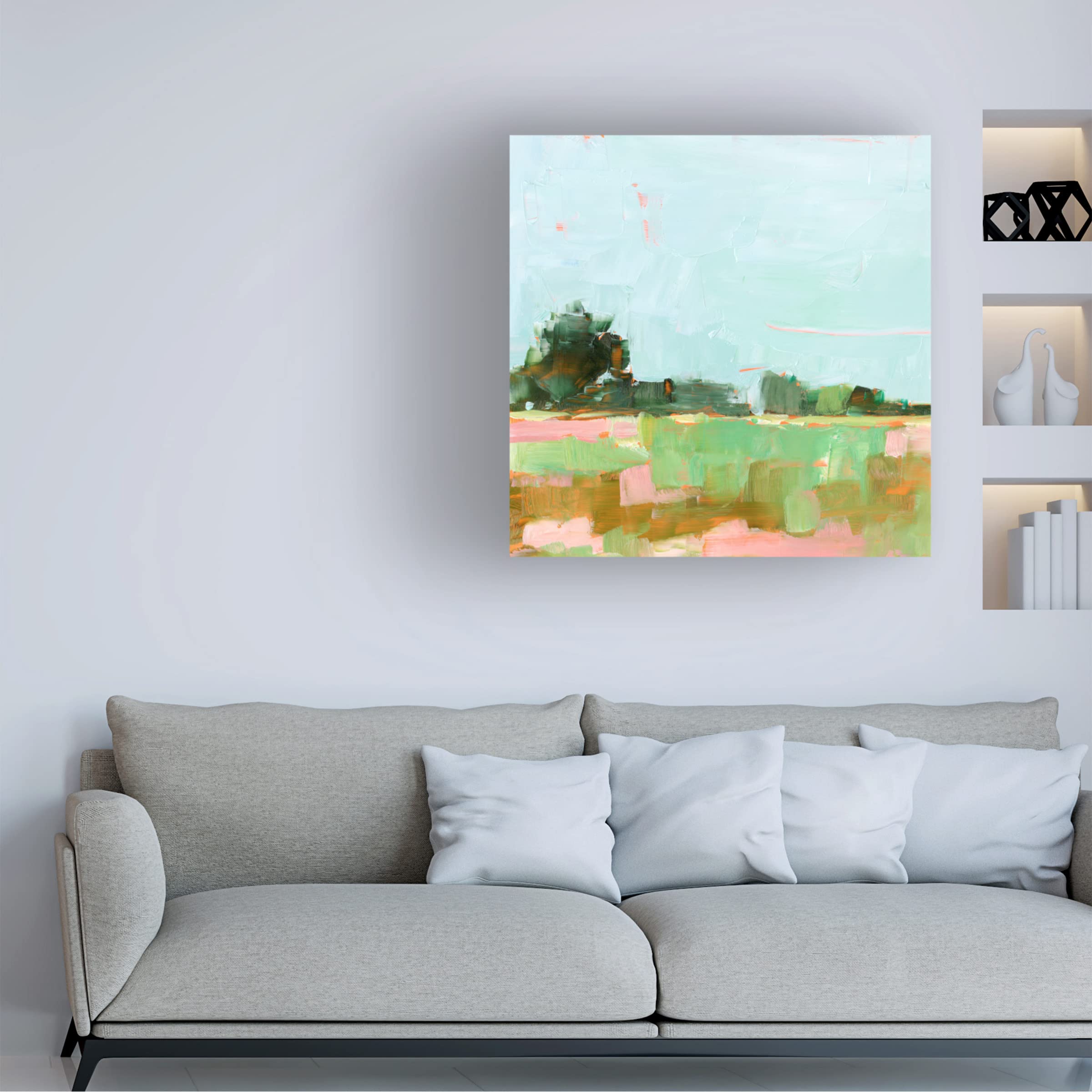 Trademark Fine Art 'Summer Glow II' Canvas Wall Art by Ethan Harper - Vibrant Landscape Painting for Living Room, Bedroom & Office Decor