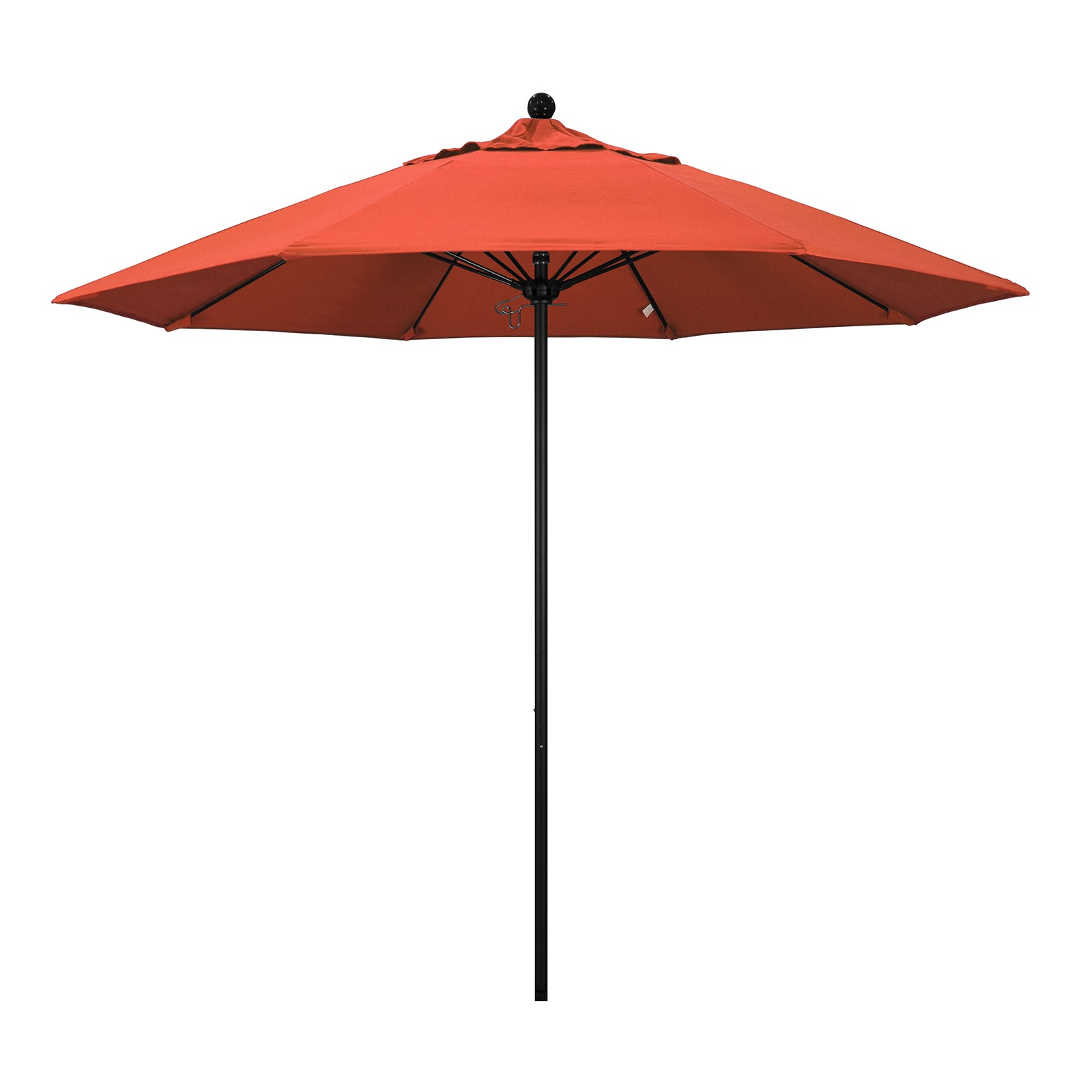 9' California Umbrella with Push Lift Mechanism - Durable Black Aluminum Pole | Multiple Color Options | Perfect for Patio, Poolside & Outdoor Dining