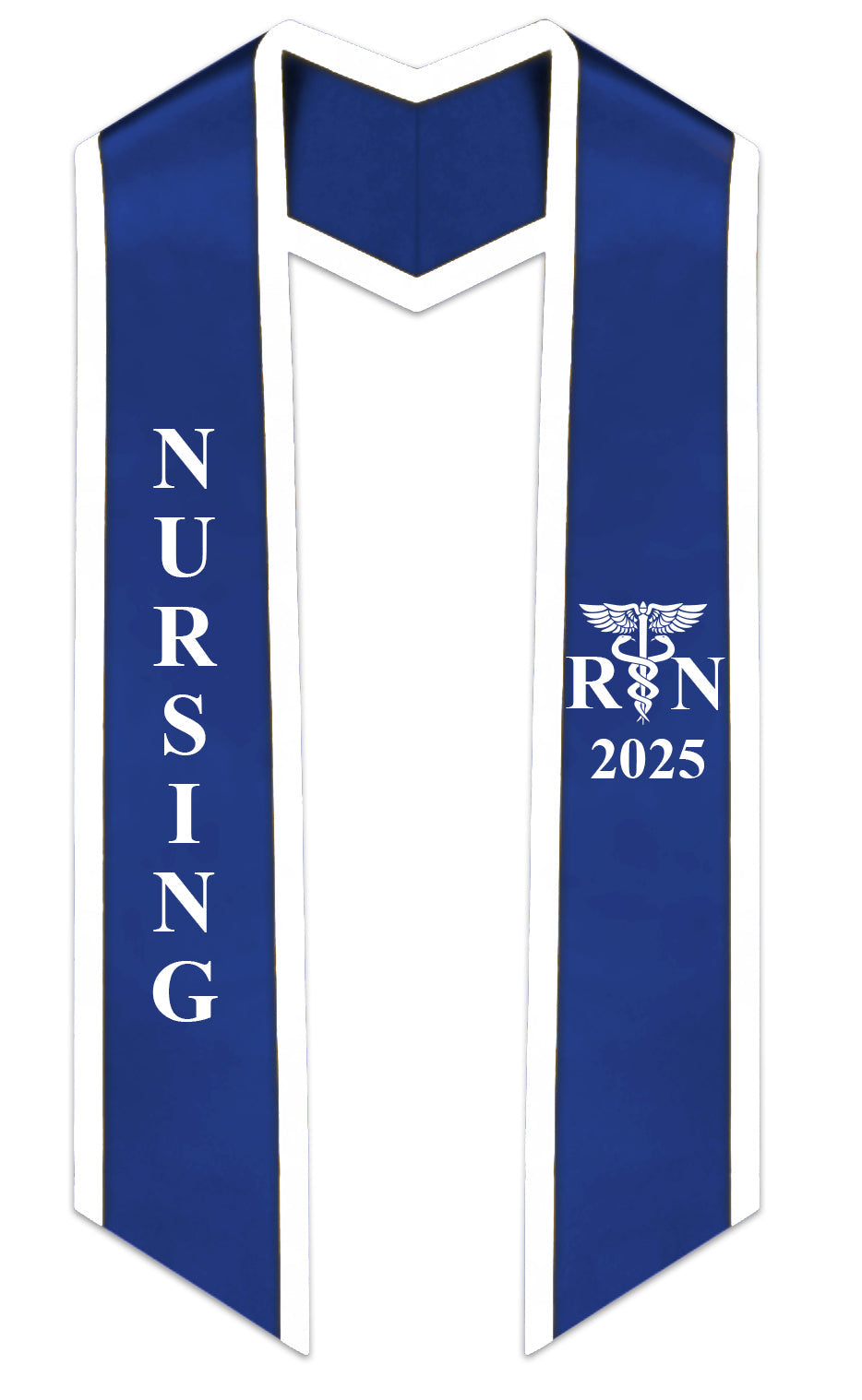 2025 RN Nursing Graduation Stole with Embroidered Trim - Perfect for Nursing School Graduation Ceremonies & Pinning Events