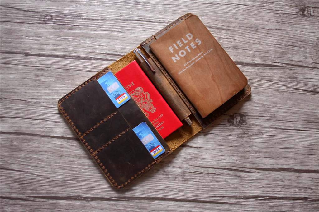 Personalized Leather Field Notes Cover Holder - Custom Name Engraved - Perfect for Journaling, Travel & Gifts - Durable & Stylish Notebook Accessory
