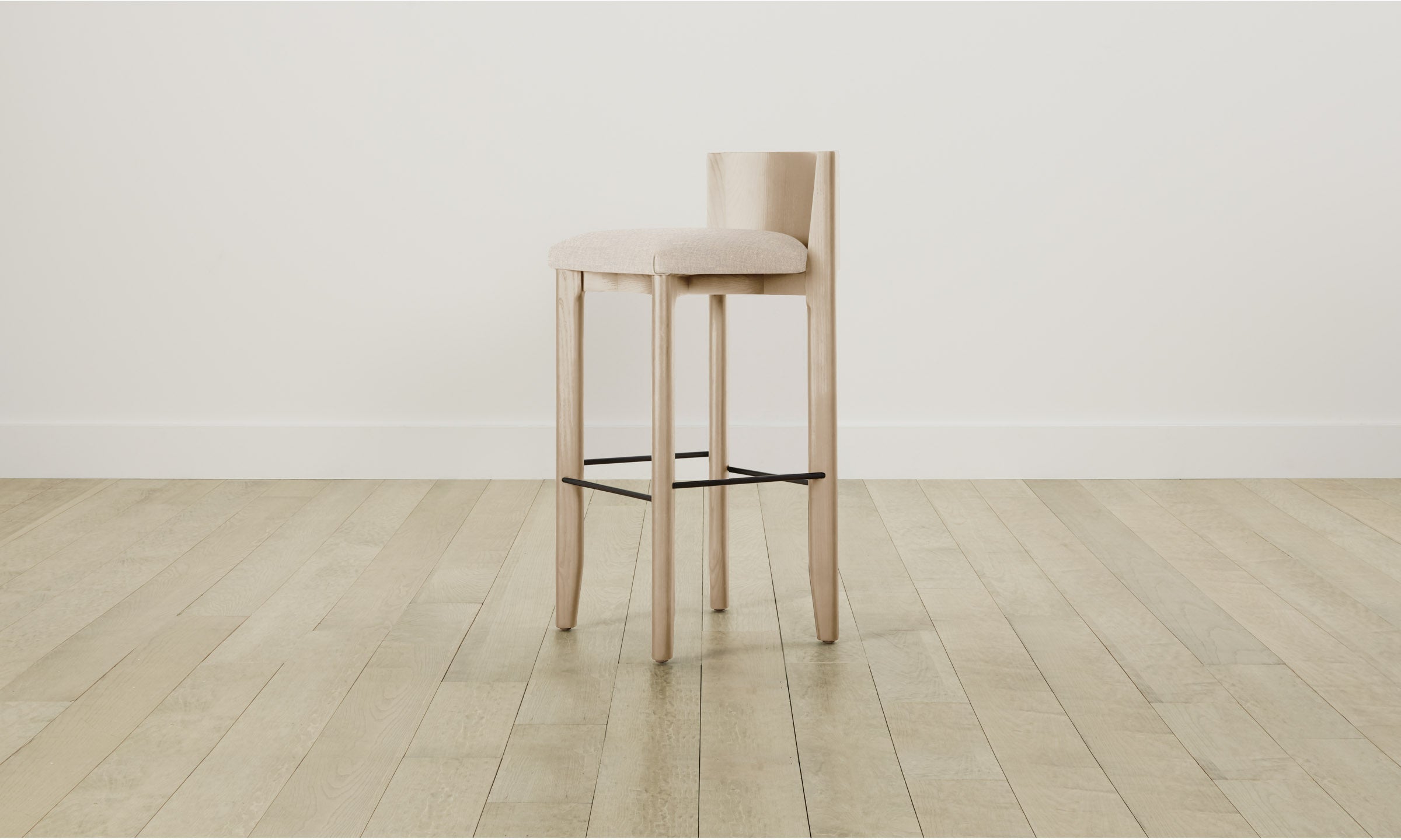Premium Delancey Bar & Counter Stool with Heritage Belgian Linen Upholstery - Modern Kitchen Island & Home Bar Seating for Dining & Entertaining