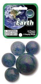 Earth Marbles Net Game Set - 1 Shooter Marble & 24 Player Marbles for Kids Outdoor Fun | Classic Marble Shooting Game for Backyard, Park & Playground Activities