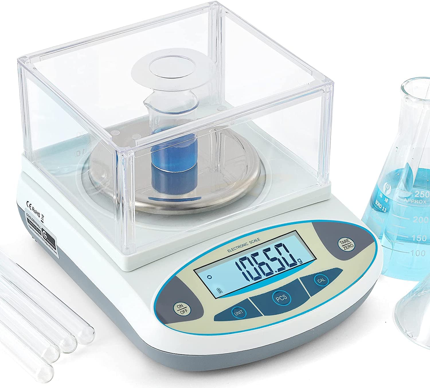 CGOLDENWALL 1000g x 0.01g Precision Digital Analytical Lab Scale - High Accuracy Jewelry & Scientific Balance with 0.01g Resolution, 110V - Perfect for Laboratories, Jewelry Weighing & Research Applications