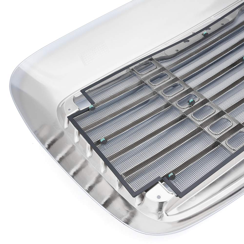 Chrome Triple Plated Front Hood Radiator Grill Grille with Bug Screen for Freightliner Columbia 2000-2008 | Replacement for A1715251002 & A1715251003 | Perfect for Truck Upgrades & Highway Protection