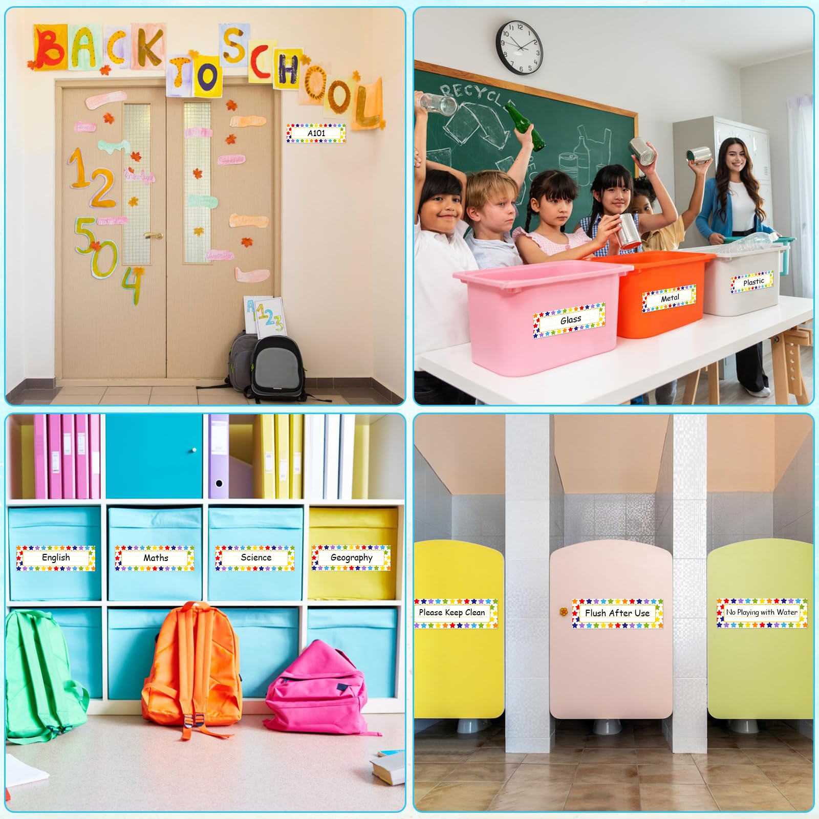 36Pcs Student Name Plates for Classroom Desks - School & Kindergarten Decor