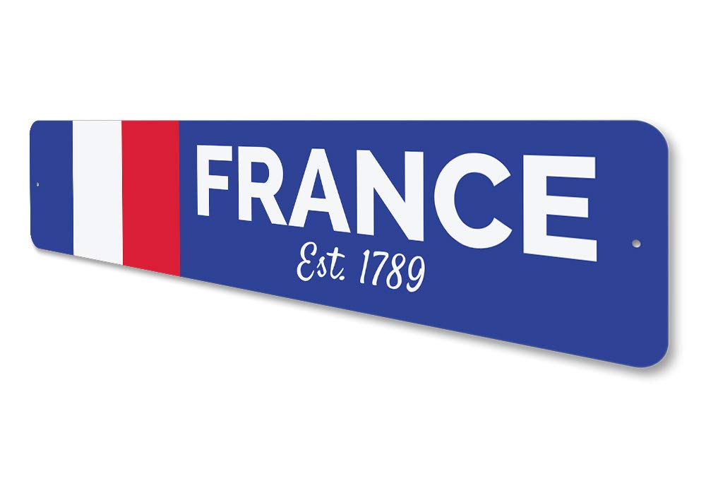 French Flag Aluminum Sign - 4