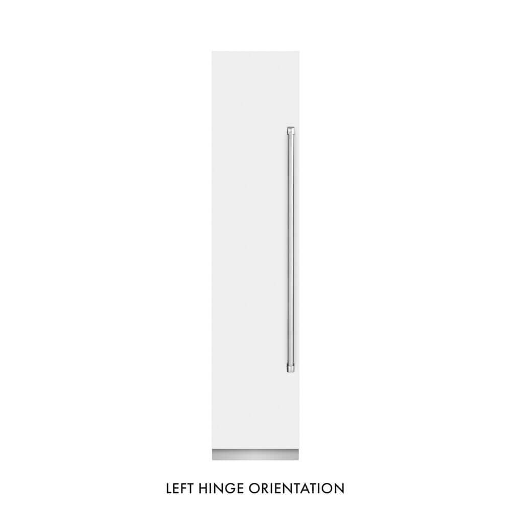 ZLINE 18 Inch 8.6 Cu Ft Left Hinge Column Freezer - White Matte Finish with Graphite Gray Interior (RCFVL WM 18) | Perfect for Basement, Garage, or Commercial Kitchen Storage