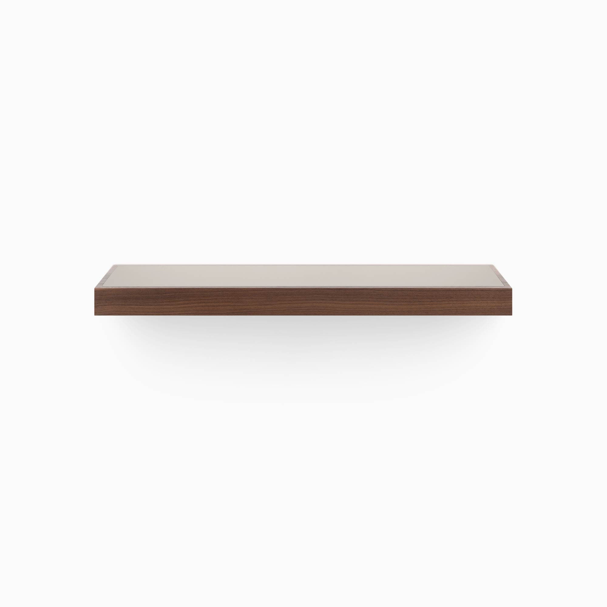 Premium Walnut Floating Shelf with Aksel Inlay - Handcrafted Wood Wall Shelf for Living Room, Bathroom & Office Decor