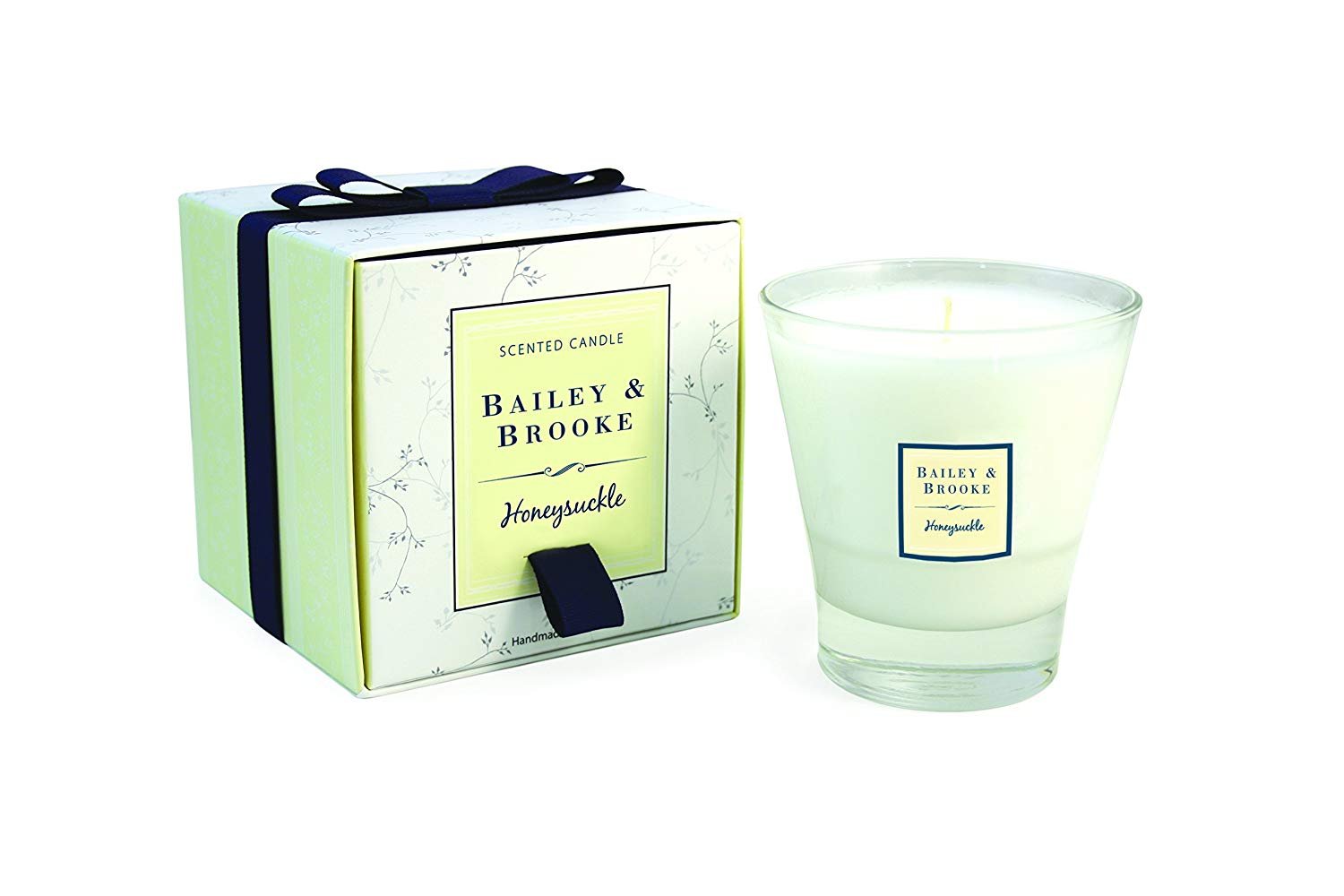 Bailey & Brooke Honeysuckle Scented Glass Tumbler Candle - Home Decor, Relaxation Gift, Aromatherapy for Bedroom & Living Room
