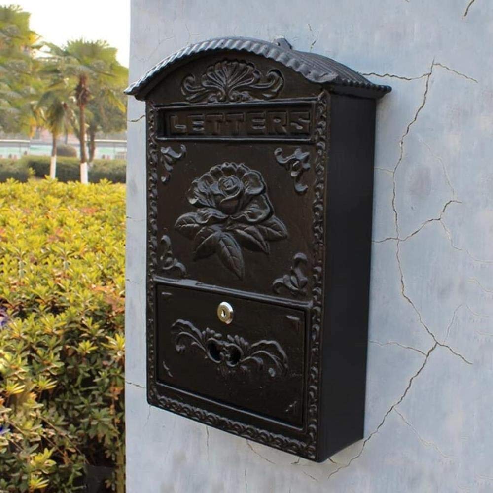 Wall Mounted Mailbox with Newspaper Holder - Outdoor Rustproof Metal Mailbox for Home, Garden, and Yard - Perfect for Newspapers, Letters, and Small Packages