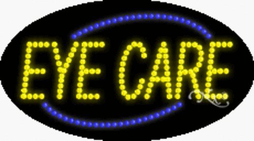 Eye Care Flashing & Animated LED Sign - High Impact, Energy Efficient Light for Optometry Clinics, Eye Doctors & Vision Centers - Perfect for Storefronts, Waiting Rooms & Eye Care Advertising