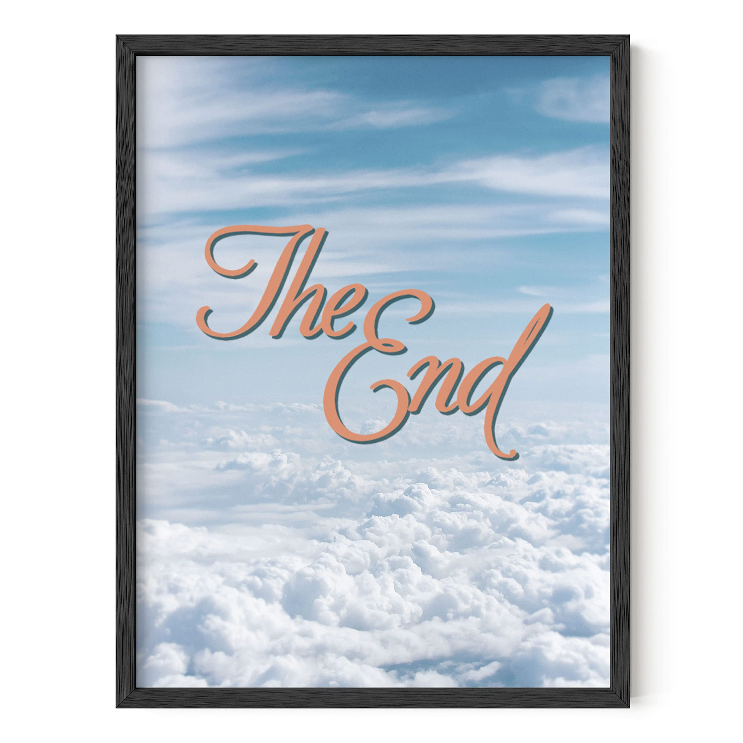 Vintage Blue Sky Poster - 12x16 Inch UNFRAMED Retro Wall Art for Bedroom & Dorm Decor | Aesthetic Room Prints for Teen Girls & Women | Perfect for Boho, Minimalist & Scandinavian Style Rooms