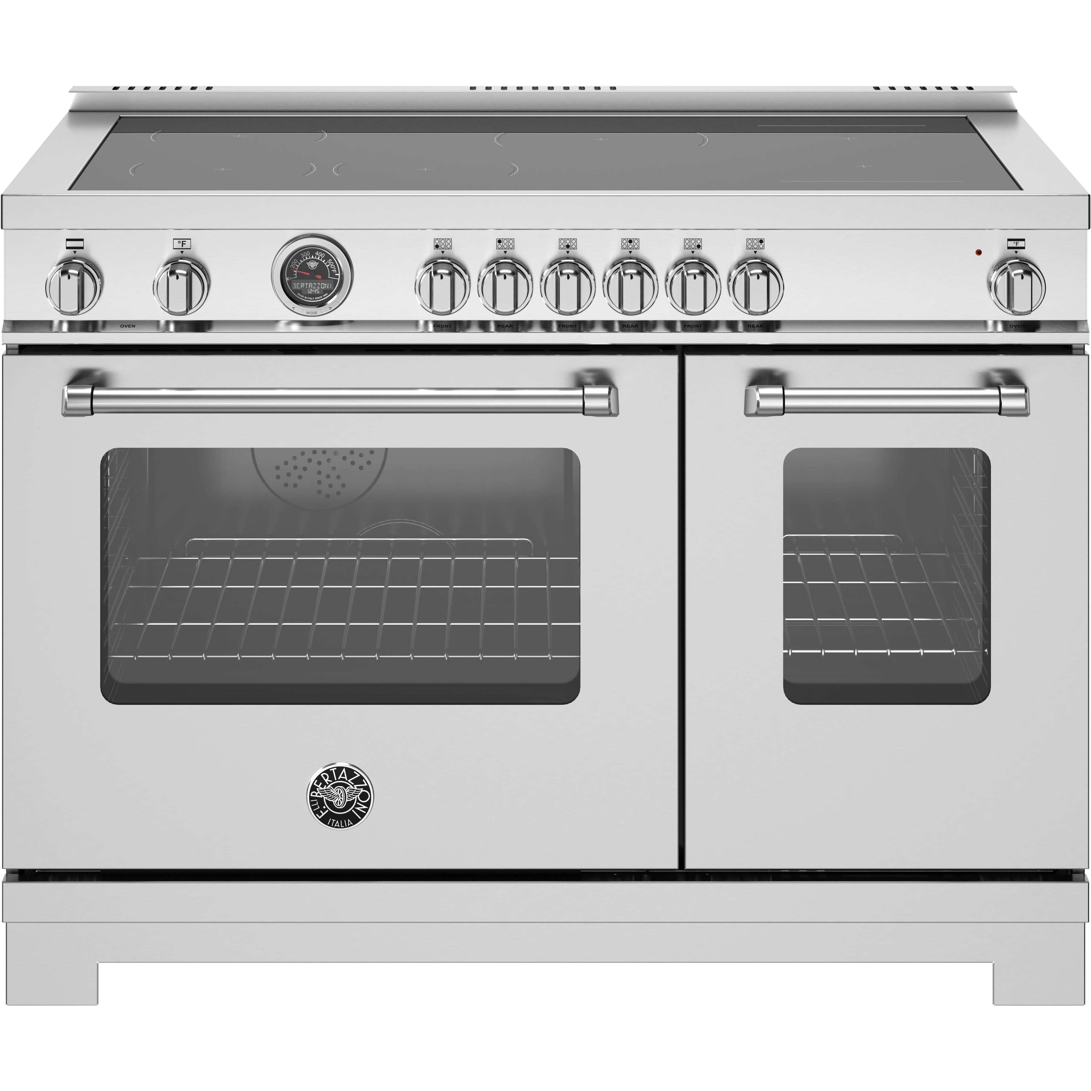 Bertazzoni 48 Inch Freestanding Induction Range MAS486IGFEPXT - Professional Italian Kitchen Appliance for Home Chefs | Perfect for Modern Kitchens, Cooking Enthusiasts & Gourmet Meals
