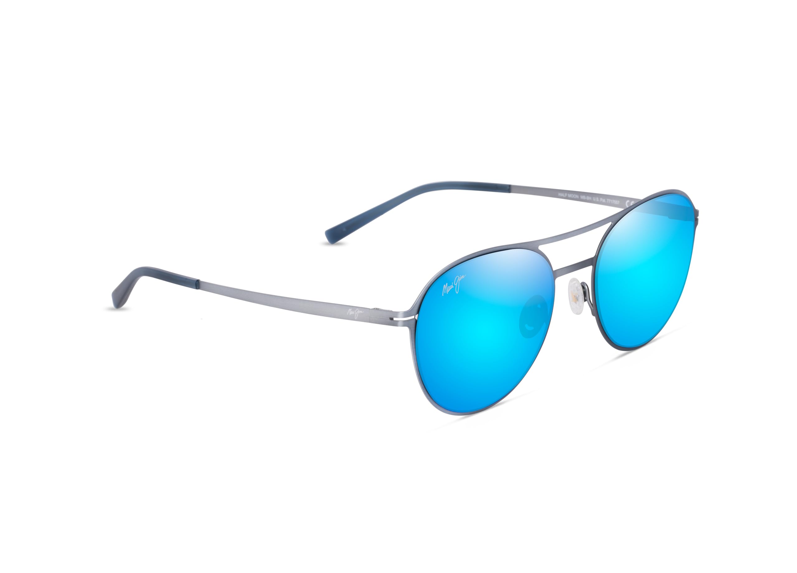 Maui Jim Half Moon Round Polarized Sunglasses for Men & Women - UV Protection, Stylish Aviator Shades for Driving, Beach & Outdoor Activities