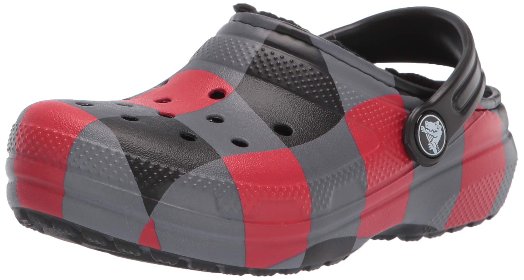 Crocs Kids' Classic Lined Plaid Clog - Comfortable Winter Shoes for Boys & Girls - Perfect for Indoor & Outdoor Play, School, and Cold Weather Activities