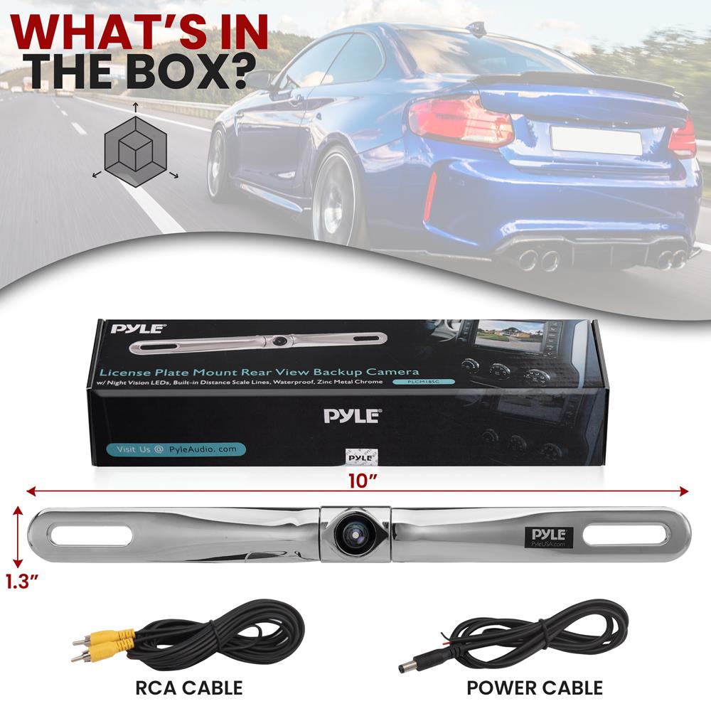 HD 1080P Wireless License Plate Rear View Backup Camera for Cars - Night Vision, Waterproof, Easy Installation - Perfect for Parking, Reversing & Safety Driving
