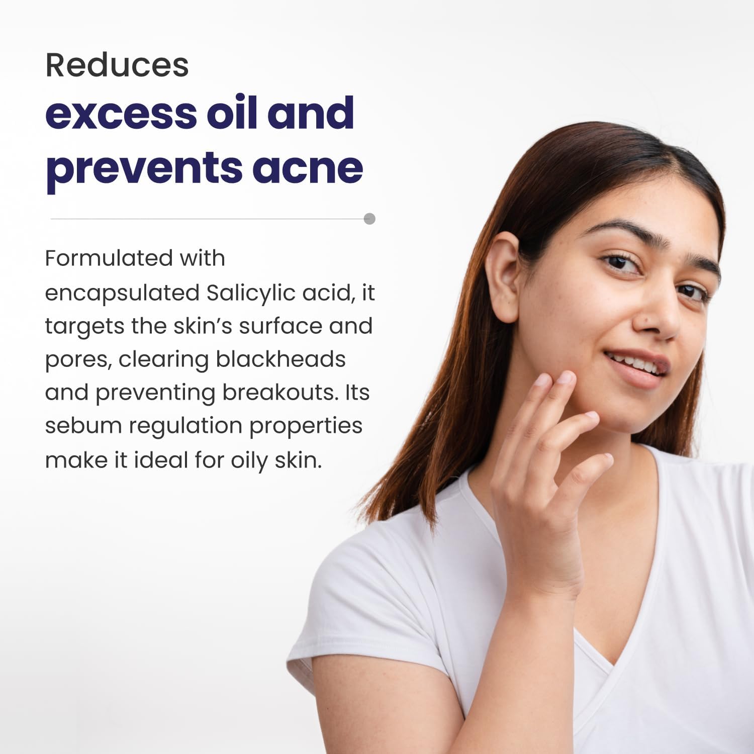 Reequil Skin Clarifying Serum with 1% Salicylic Acid & 5% Granactive - Acne Treatment for Active Breakouts, Oil Control & Pore Refining | 25ml | Perfect for Oily & Acne-Prone Skin | Day & Night Skincare Routine