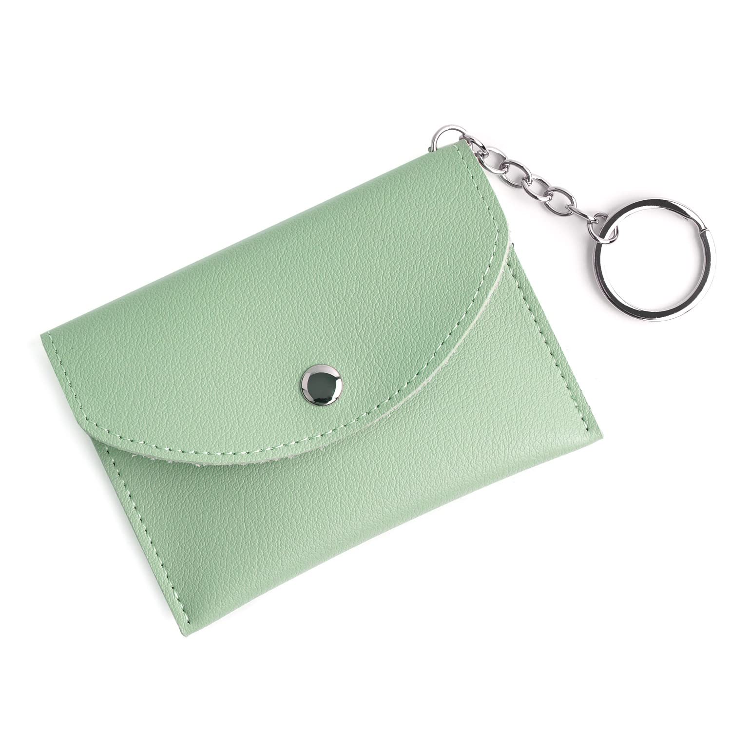 FADACHY Slim Minimalist Keychain Wallet for Women & Men - Small RFID Blocking Coin Purse with Key Ring - Compact Credit Card Holder for Travel, Shopping & Everyday Use