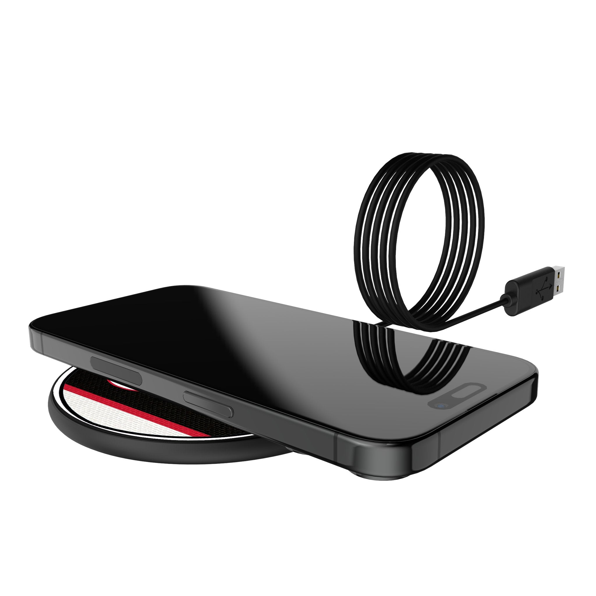 Detroit Red Wings Stripe 15W Fast Wireless Charger for iPhone & Samsung - Perfect for Home, Office & Car Use