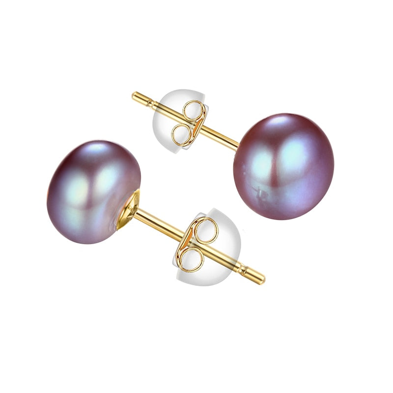 Natural Freshwater Pearl Stud Earrings for Women - Classic & Elegant Jewelry Gift for Birthday, Anniversary, Wedding | Perfect for Daily Wear, Office & Special Occasions